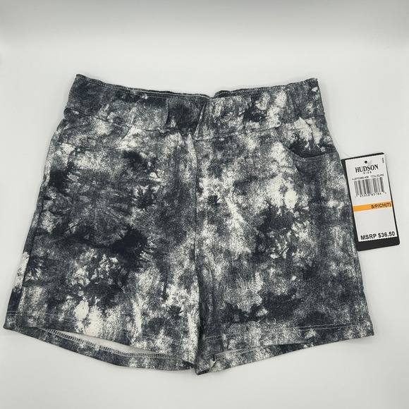 Hudson Kids Other - Hudson Kids Pull On Tie Dye Shorts Black White Small Cotton Blend Monochrome NWT